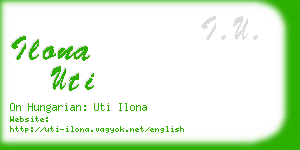 ilona uti business card